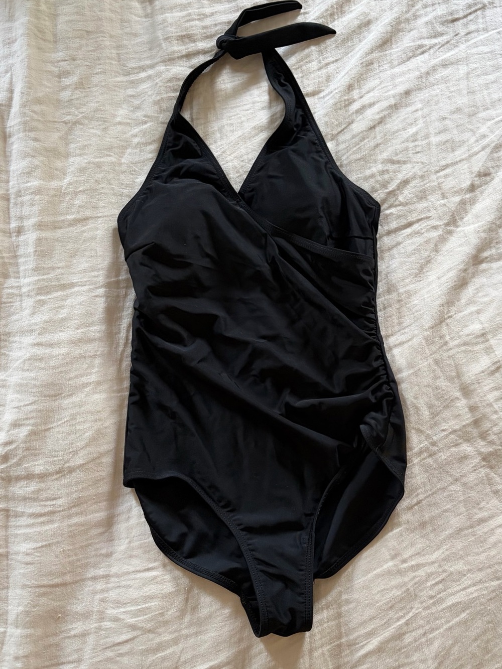 Bikini Bay Classic Black Halter One-Piece Swim Suit